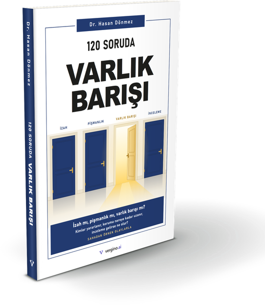 120 Soruda Varlık Barışı kitabının ön kapağı: lacivert zeminde dört kapı, açık olanı varlık barışı